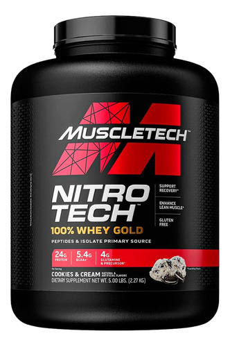 Nitro Tech 100% Whey Gold 5 Lbs - Muscletech
