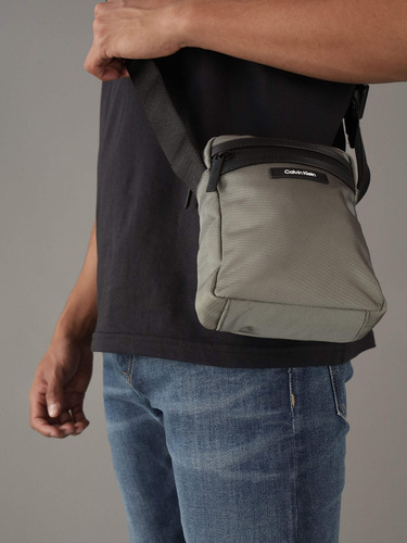 Bolsa Calvin Klein Crossbody Verde Con Logo Hombre