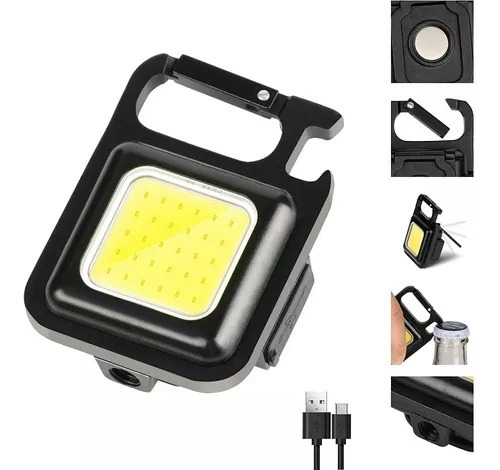 Mini Linterna Llavero Led Recargable Usb Camping Lampara