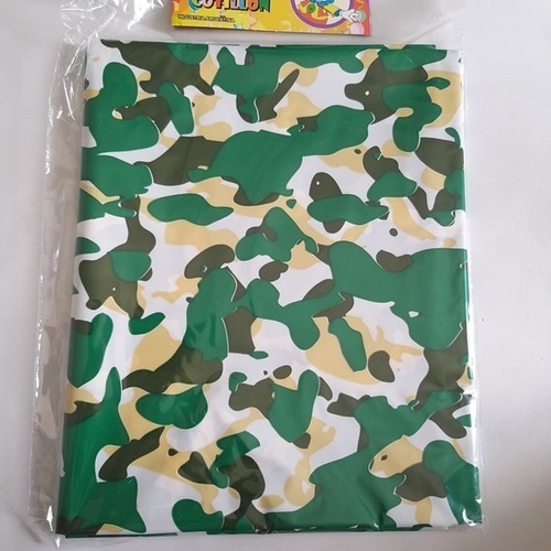 Mantel Plastico Camuflado 1.80 X1.20 Mt Cumpleaños Cotillon