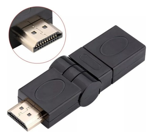 Adaptador Hdmi Macho A Hembra 180 ° Rotación Giratoria