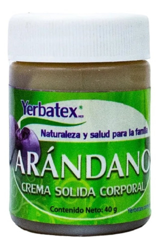 Pomada De Arándano, Crema Sólida Corporal, Frasco De 40g