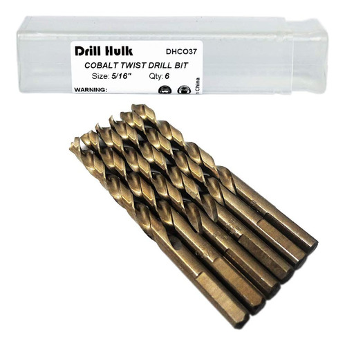 Brocas De Acero Cobalto M35 De 5/16 Pulgadas Para Metal Duro
