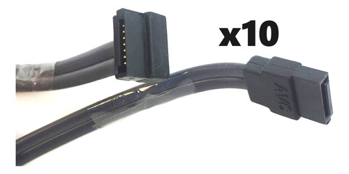 X10 Pack Cables Datos Sata Hp Pc 7 Pines 65 Cmt Angulo Recto