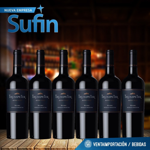 Imagen 2 de 2 de Vino Trumpeter Malbec 750ml Caja X6 Rutini Wines - Sufin