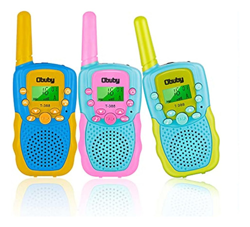 Walkie Talkies Para Niños 3 Pzs Gran Alcance Con Linterna D