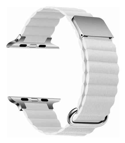 Imagen 3 de 5 de Correa Para Apple Watch Serie 7 De Cuero Magnéticas