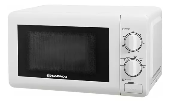 Microondas Monofuncion Daewoo 700w 20l 6 Funciones Blanco