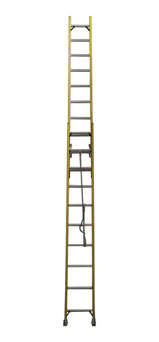 Escalera Extensible Fibra De Vidrio 2x10 Peldaños 314/528 Cm