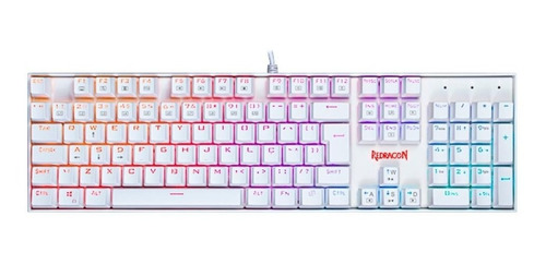 Imagem 2 de 3 de Teclado Mecânico Redragon Mitra Lunar K551w-rgb Pt-blue
