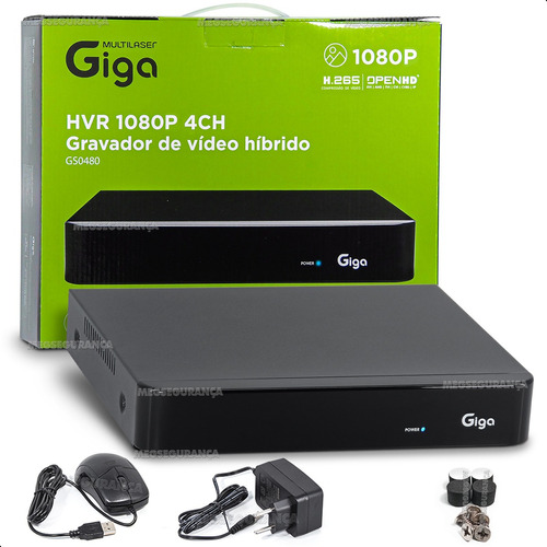 Dvr Stand Alone 4 Canais Giga Gs04 Open Hd 2mp Hd 1080p