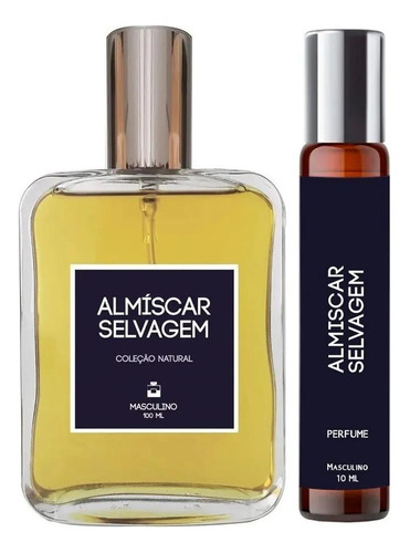 Kit Perfume Almíscar Selvagem 100ml + Roll On 10ml Masculino