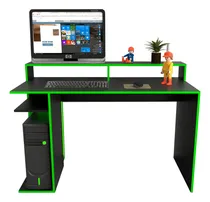 Comprar Escritorio Gamer Pc + Espacio Para Monitor Baires4 Color Verde