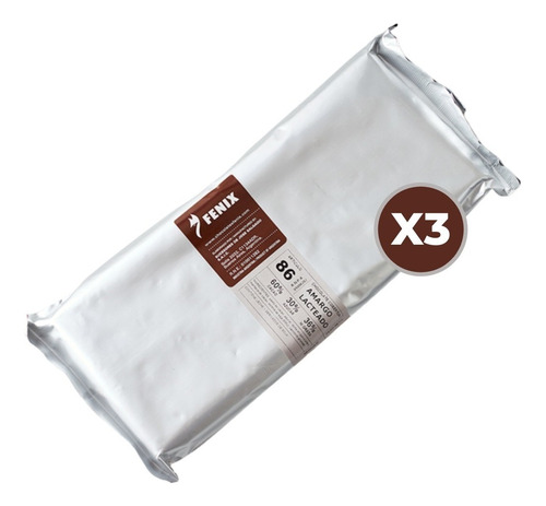 Cobertura De Chocolate Negro Amargo Lact. 86 Fenix 1 Kg. X3