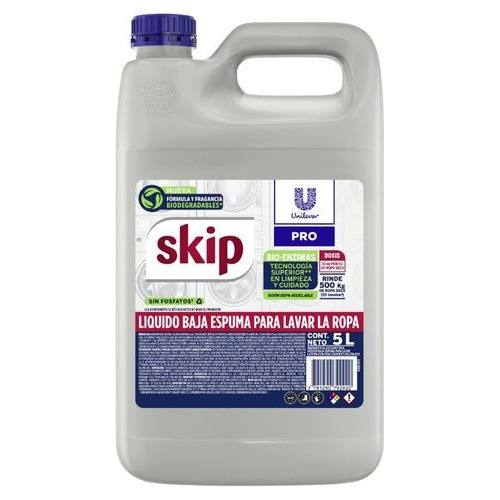 Jabon Liquido Skip Baja Espuma 5 Litros 