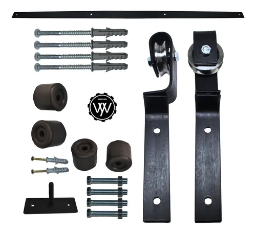 comprar Kit De Herrajes Tipo Granero Para Puerta Plegable Riel 1.mts