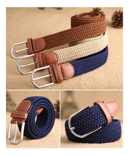 Cinturón Elástico Trenzado Unisex