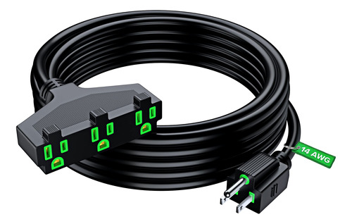 Cable De Extensin De 25 Pies Con Mltiples Tomas De Corriente