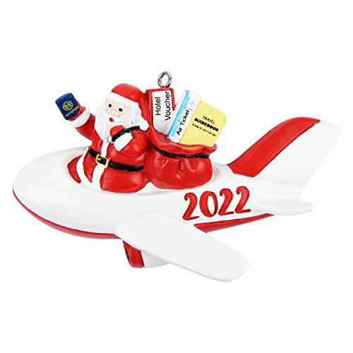 2022 Adorno Navideño De Papá Noel Viaje Avión (hilo ...