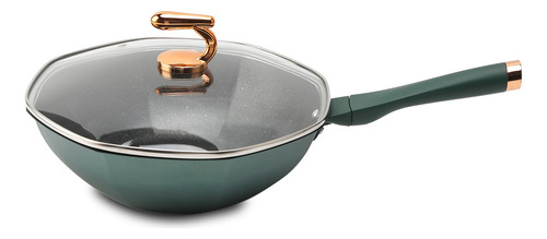 Wok Octogona Wok Con Tapa 34cm Antiadherente Multifuncionale