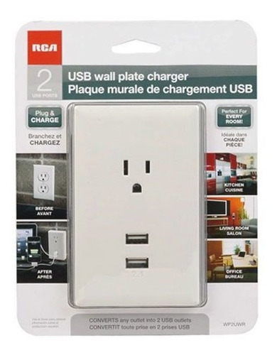 Rca Wp2uwr Usb Placa De Pared