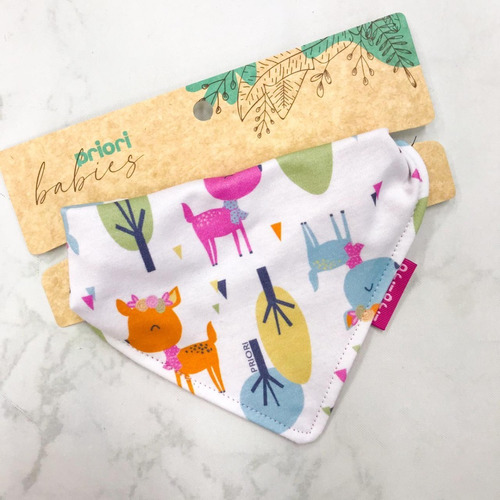 Babero Bandana De Tela Estampada Bebe Priori