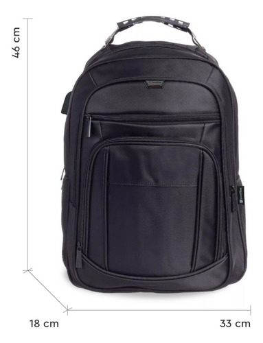 Imagen 4 de 9 de Mochila Notebook Usb Reforzada Urbana Impermeable