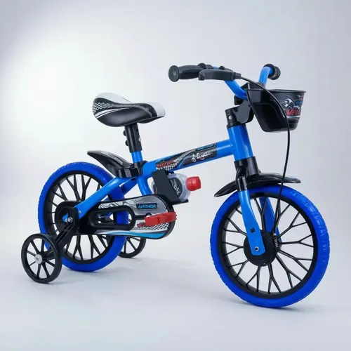 Nathor Bicicleta Infantil Nathor Veloz Aro 12 Azul Com Rodinhas