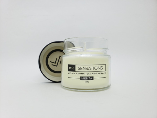 Imagem 2 de 8 de Menta - Vela Aromática Perfumada Decorativo 140g