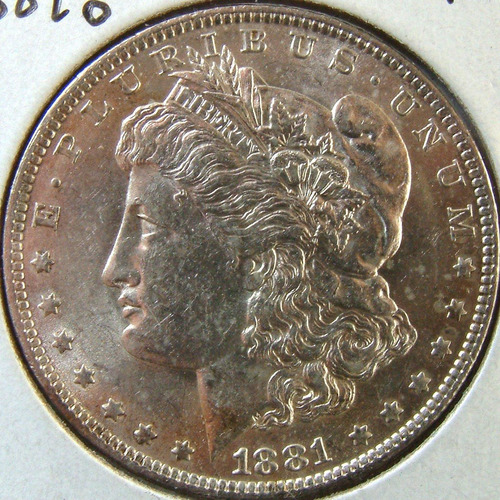 1881 O Morgan Silver Dolar Ms Moneda Plata Antigua Ringking