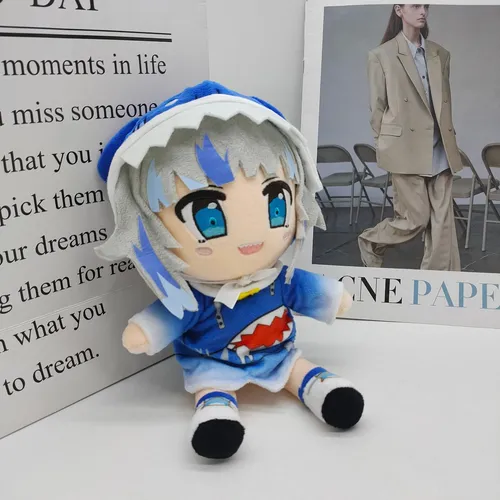 Azul Hololive Gawr Gura Dino Muñeca Peluche Juguete Regalo