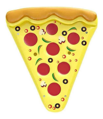Flotador Gigante Para Alberca Forma De Pizza Floatie Kings Color Amarillo