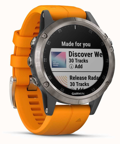 Relogio Gps Garmin Fenix 5 Plus Safira Titanio Monito Cardio