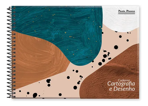 Cuaderno De Dibujo Pauta Blanca Texturas Espiral 60 Hojas