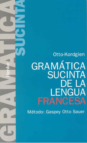 Libro: Gramática Sucinta Lengua Francesa: Método: Gasp