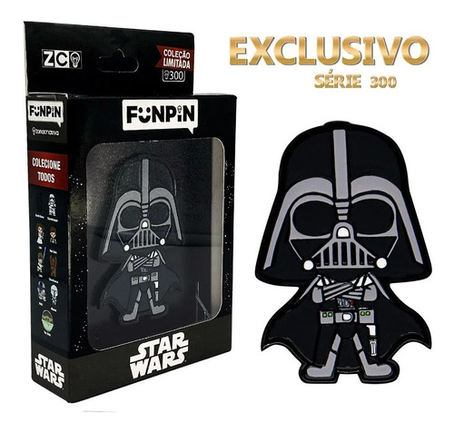 Imagem 1 de 7 de Funpin Button Decorativo C/ Suporte - Star Wars Darth Vader