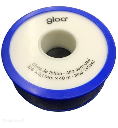 Imagen 3 de 10 de Cinta De Teflon Alta Densidad 3/4 X 40 Mts X 10 Unid