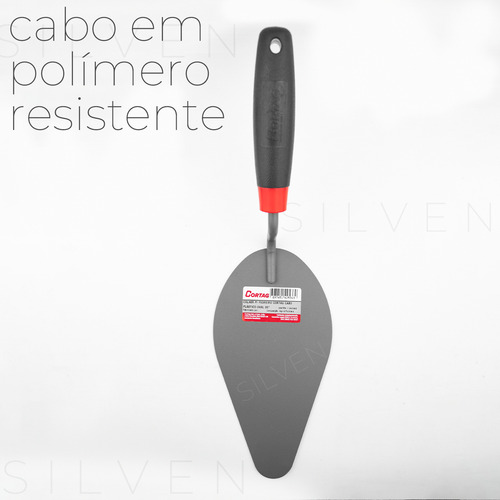 Colher De Pedreiro Oval Aço Envernizado 8'' Polegadas Cortag