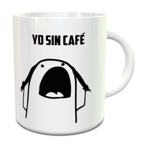 Taza De Cerámica 11oz  Yo Con Café Yo Sin Café Flork Full