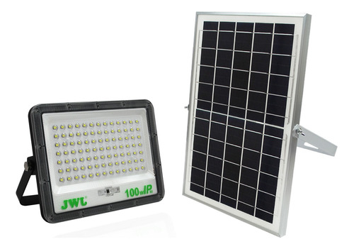 Reflector Led Con Panel Solar Para Uso Exterior 100w Jwj