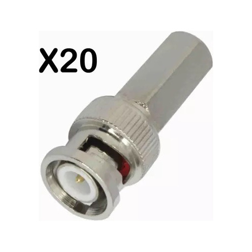 Pack 20 Conectores Bnc Rg6 Autoenroscable Coaxial