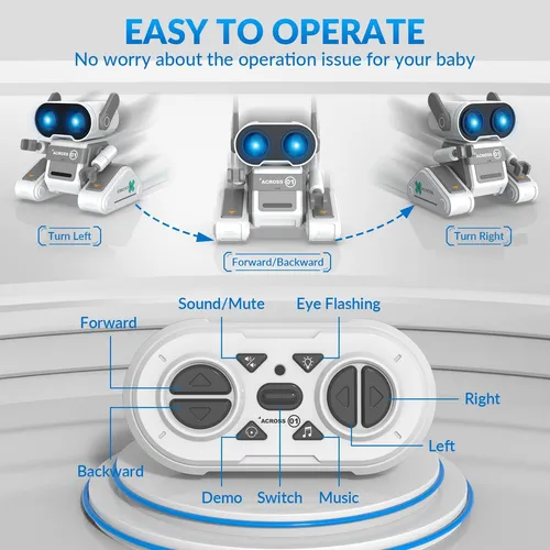 Rc Robot Juguetes Para Niños, Control Remoto Recargable R...