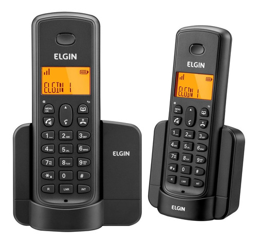 Telefone Sem Fio Identificador Elgin Tsf8002 + 1 Ramal Preto