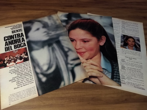 (n076) Andrea Del Boca * Clippings Revista 3 Pgs * 1981