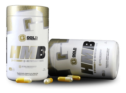 Imagen 2 de 6 de Suplemento En Cápsulas Gold Nutrition Hmb Aminoácidos En Pote De 100g