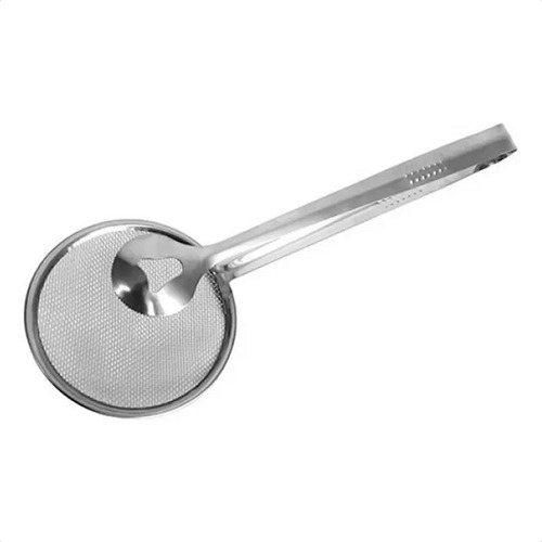 Escumadeira De Fritura Inox Com Pegador Escorredor Para Óleo