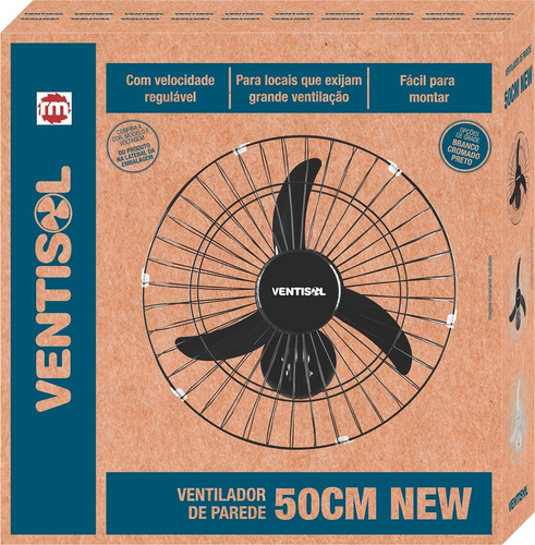 Ventilador Parede Oscilante 50cm New 220v Sj Ventisol