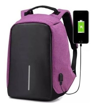 Mochila Anti Robo Para Laptop 15.6  Usb Varios Colores