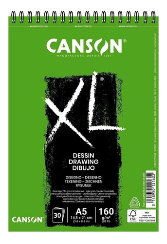 Croquera De Dibujo Canson Xl Dessin A5 - 160gr