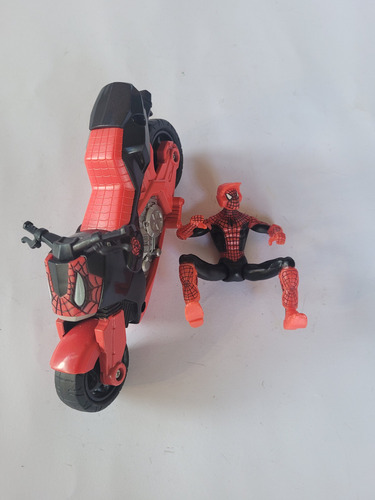 Spiderman 3.5 Moto Pull Back And Go Marvel Hasbro 2009 (Usado)
